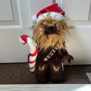 Lego minifigure stuffie Chewy Chewbacca Star Wars Christmas Santa cane decor